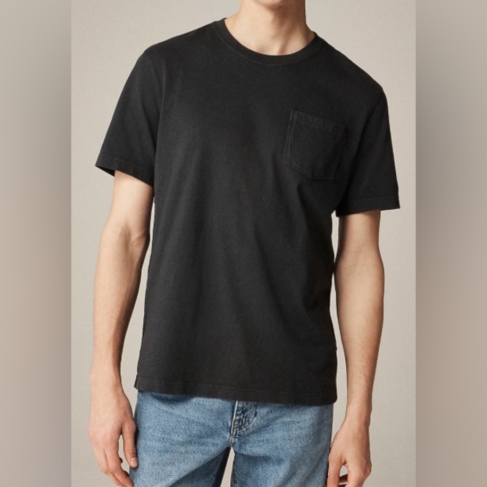 J. Crew - NEW - Garment-dyed Men's Black Short Sleeve Tee